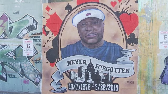 Javier Ambler mural unveiled at Home Slice Pizza on South Congress