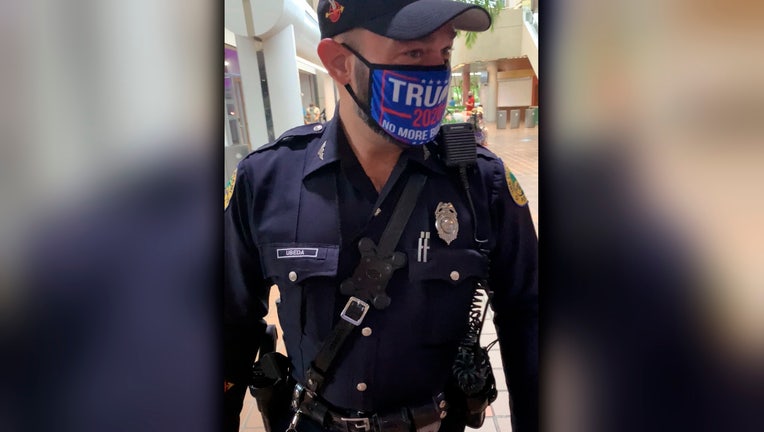 miami officer trump mask