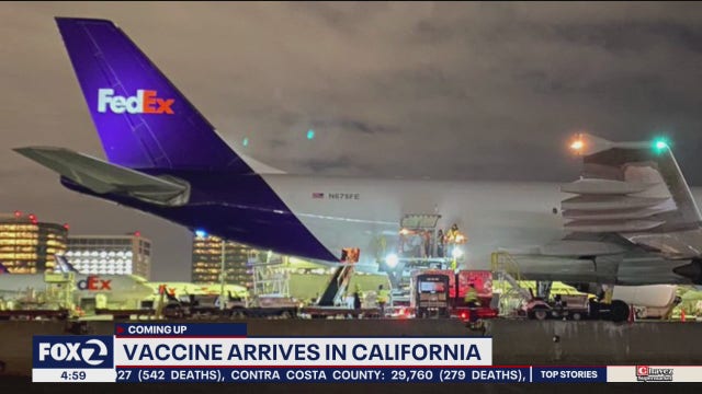 Coronavirus vaccine lands in California