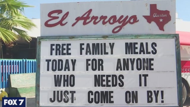 Austin restaurant El Arroyo provides thousands with free meals