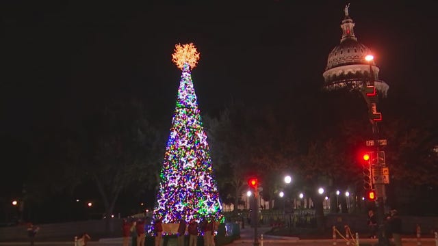 FOX 7 Austin helps light the Christmas tree outside the Texas Capitol