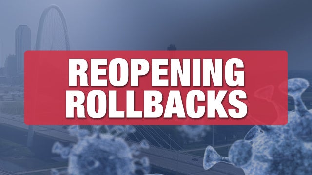 Reopening rollbacks start in North Texas after COVID-19 hospitalizations stay above 15% for 7th straight day