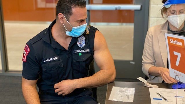 ATCEMS, AFD, first responders receive first round of COVID-19 vaccine