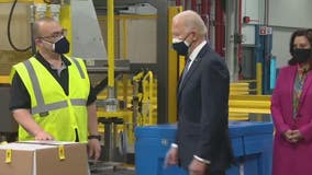 President Joe Biden visits Pfizer plant in Portage, Michigan