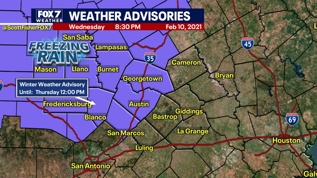 Record cold temperatures likely for central Texas