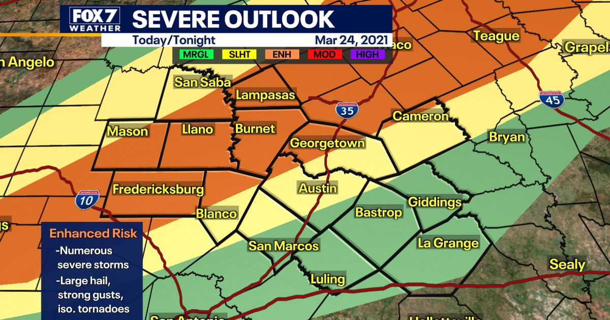 Another round of severe weather possible in Central Texas tonight | FOX ...