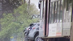 MetroRail train collides with vehicle at crossing in North Austin