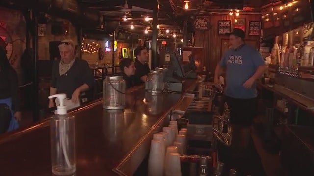 Some downtown bars open at 100 percent capacity Wednesday night