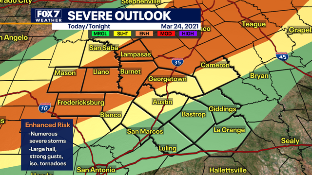 Another round of severe weather possible in Central Texas tonight