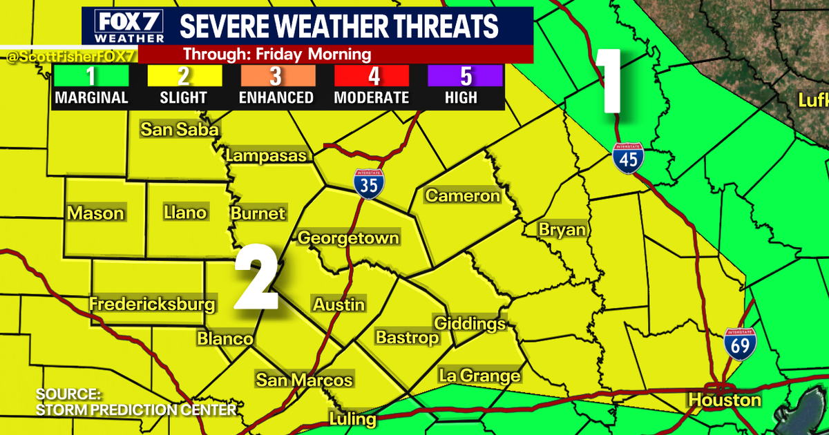 Most of Central Texas under slight risk of severe storms | FOX 7 Austin
