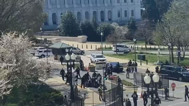 U.S. Capitol Police officer, suspect dead after car rams into barricade