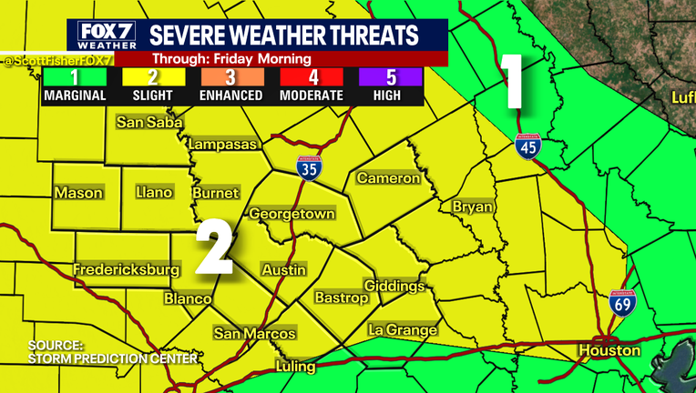 Most Of Central Texas Under Slight Risk Of Severe Storms | FOX 7 Austin