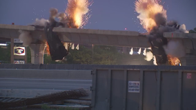 VIDEO: TXDOT implodes northbound I-35 to northbound 183 flyover