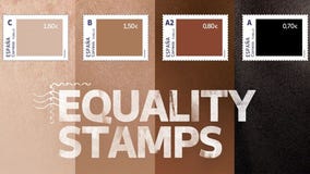 Spain's skin-tone stamps sold at different values to highlight racial inequality face backlash