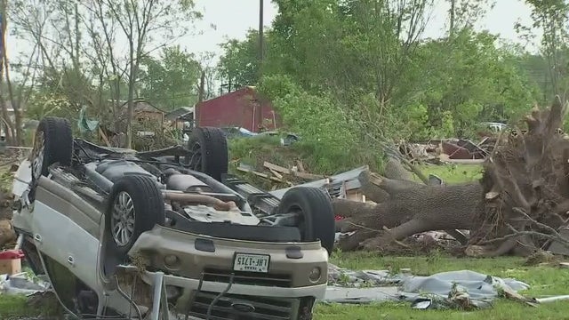 What should you do if you find yourself in a tornado?