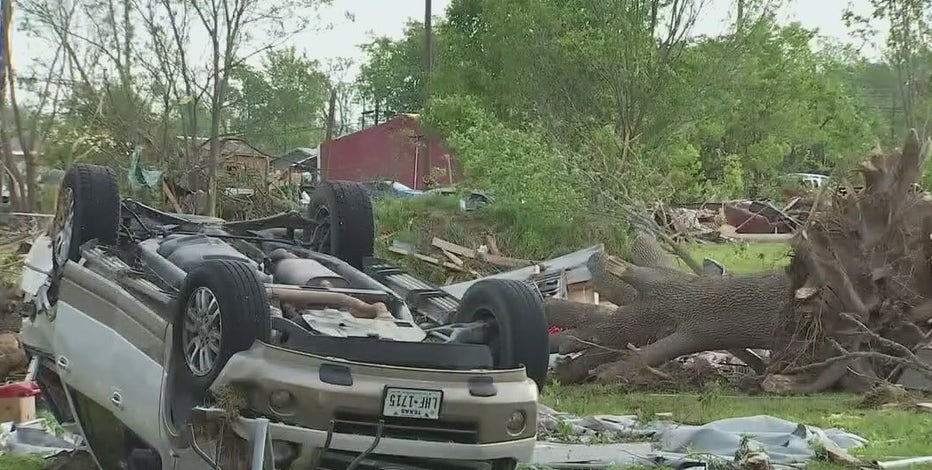 What should you do if you find yourself in a tornado?