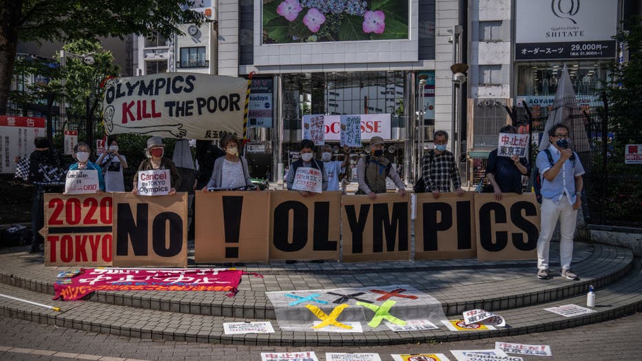 Anti-Olympics Protest Takes Place In Tokyo