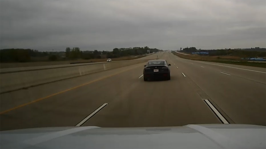 Tesla pulled over in Kenosha County