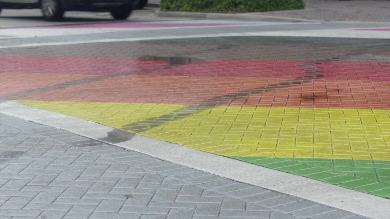 South Florida Pride crosswalk vandalized days after ribboncutting ceremony