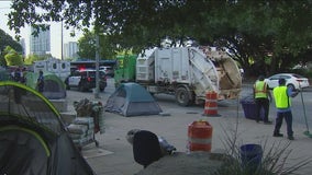 Seven arrested at City Hall homeless camp cleanup