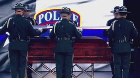 Slain San Marcos police officer honored at funeral 1 year after death