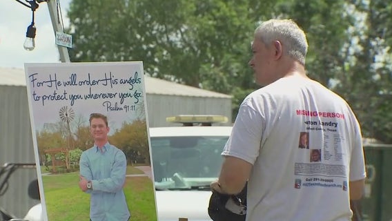 Family of Jason Landry set up booth at Luling festival