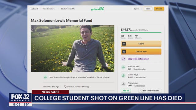 GoFundMe raises over $72k for Chicago student killed by stray bullet while sitting on CTA train