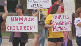 Leander ISD parents protest mask mandate