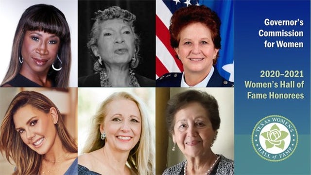 Six women selected for induction into the Texas Women’s Hall of Fame