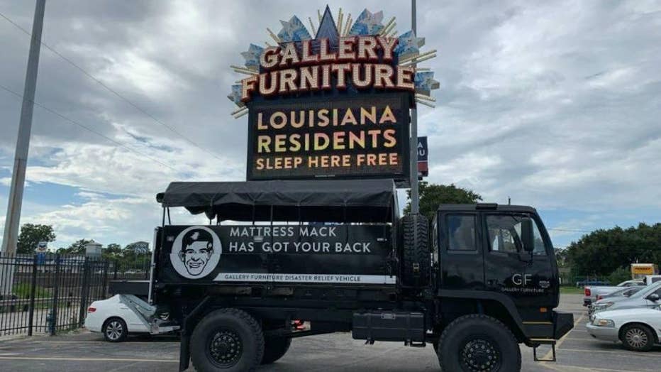 Gallery Furniture Flood Truck