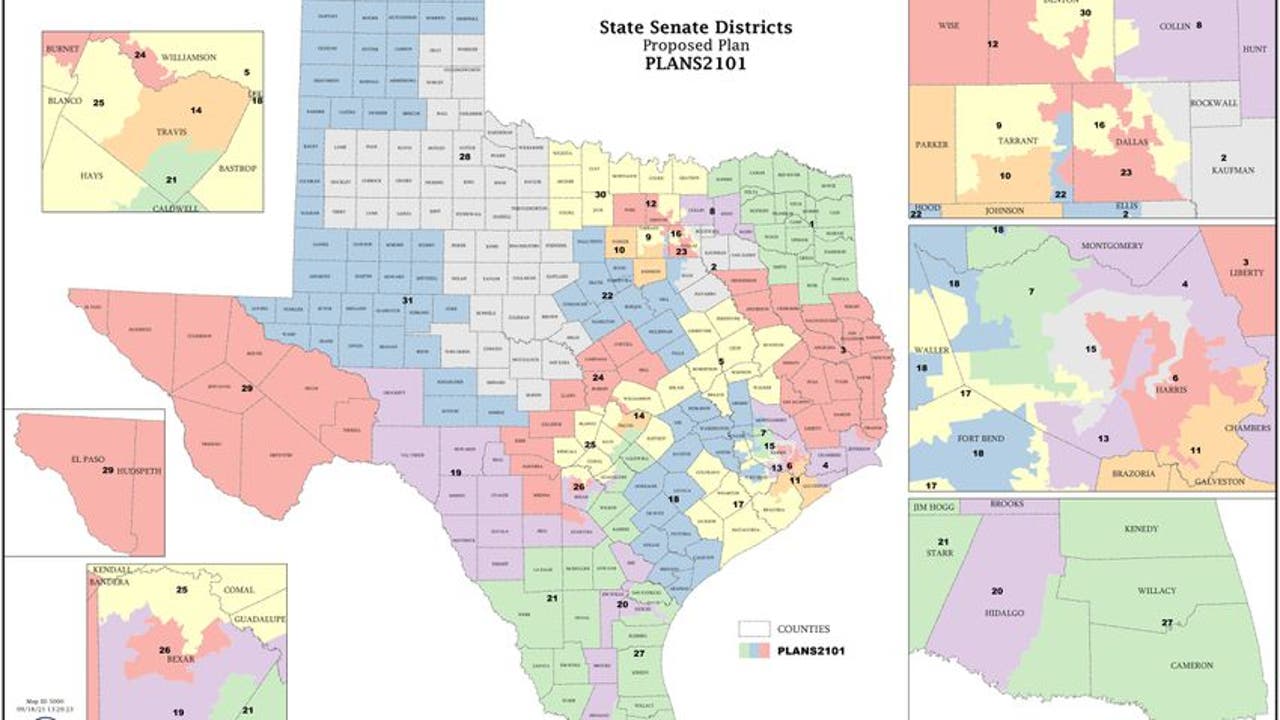 Texas Two New Congressional Districts Added To Houston And Austin In Proposed Senate PLANS2101 TT