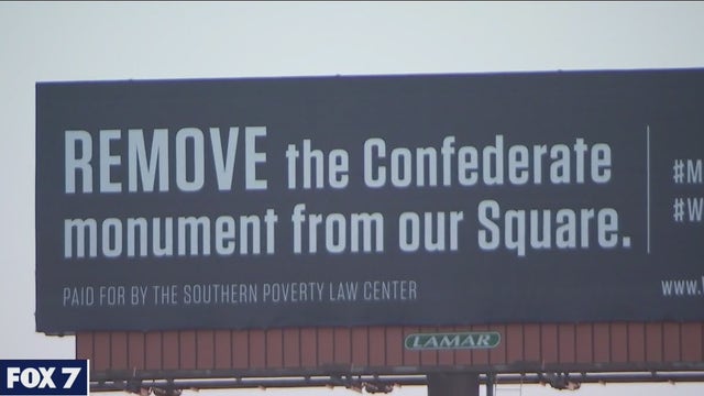 Billboard in Georgetown pushing to have Confederate monument removed
