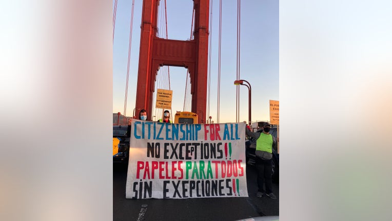 Golden gate bridge protest