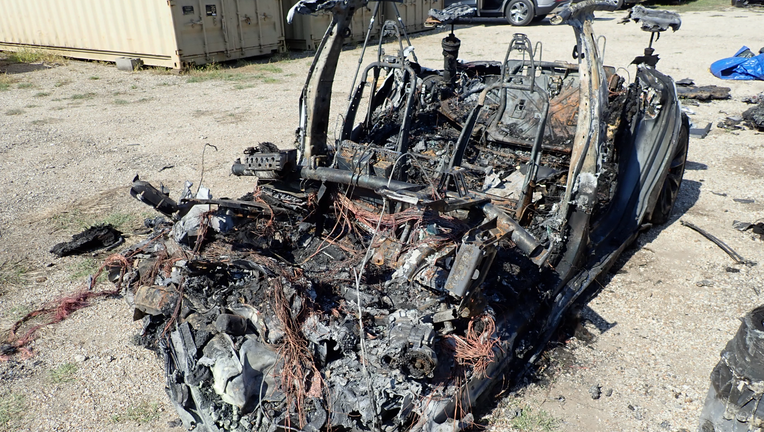 Single-car Tesla crash