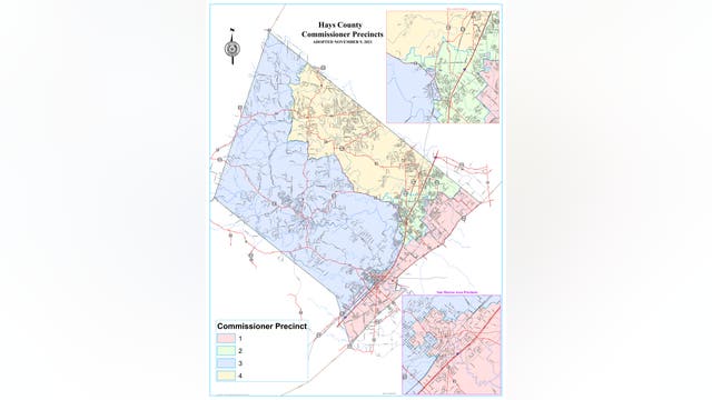 Hays County Commissioners Court approves new redistricting maps
