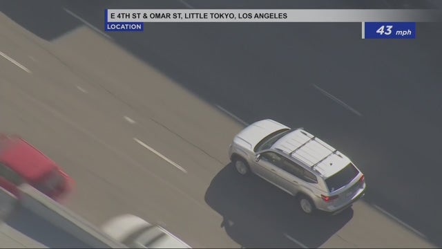 Police searching for suspect who led officers on chase through downtown LA
