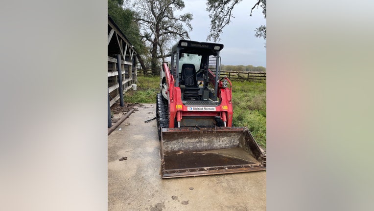 The teens reportedly stole a skidsteer, which is a type of construction vehicle.
