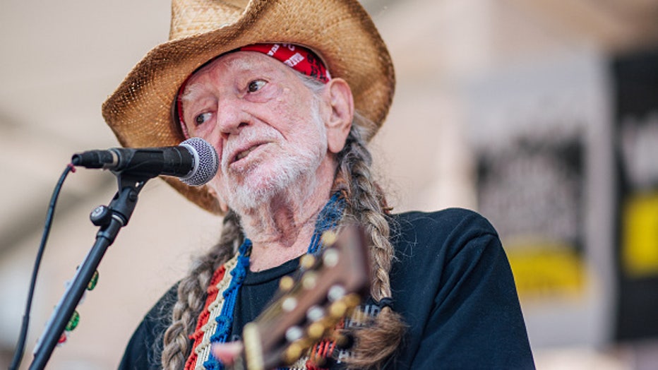 AUSTIN, TEXAS - JULY 31: Musician Willie Nelson performs during the Georgetown to Austin March for Democracy rally on July 31, 2021 in Austin, Texas. Texas activists and demonstrators rallied at the Texas state Capitol after completing a 27-mile long march, from Georgetown to Austin, demanding federal action on voting rights legislation. (Photo by Brandon Bell/Getty Images)