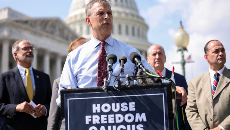 0d5ec80a-House Freedom Caucus Holds Press Conference On Infrastructure Bill