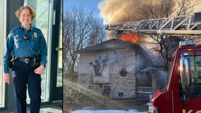 Hero cop keeping kids warm in 6-degree temperature saves man from house fire