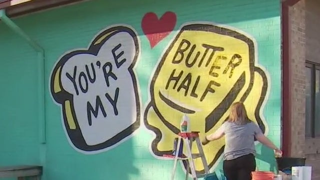 Iconic Austin 'You're My Butter Half' mural restored after defacing