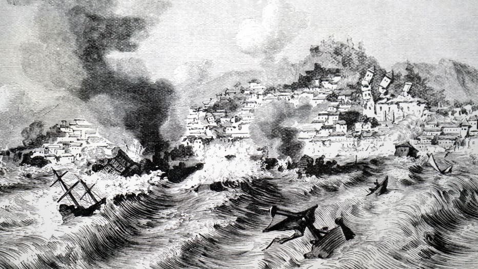 Historical tsunamis that have struck around the world