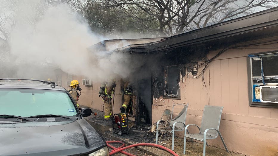 A man and dog were rescued from a fire in East Austin. (Austin Fire Department)