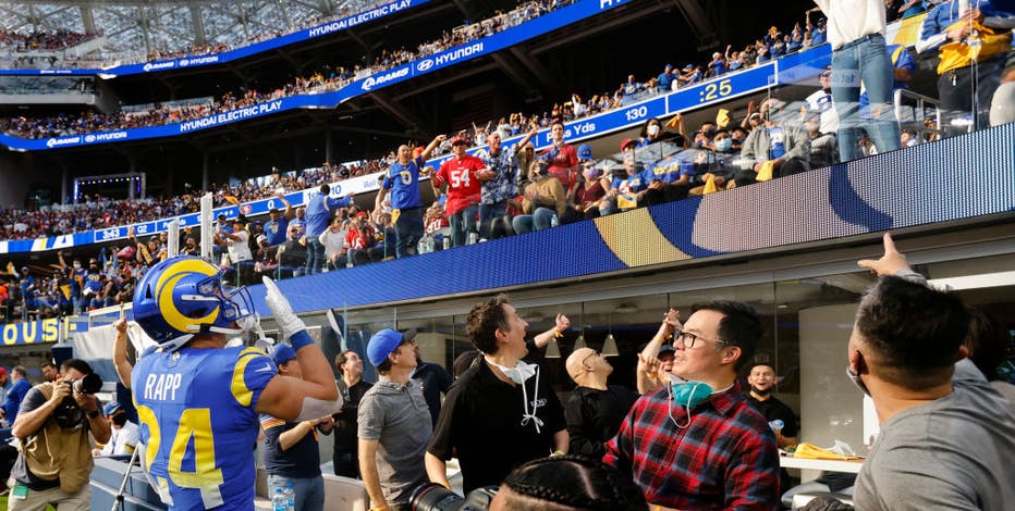 Super Bowl proposal: Los Angeles Rams star Taylor Rapp gets down on one  knee after win over Cincinnati Bengals, US News