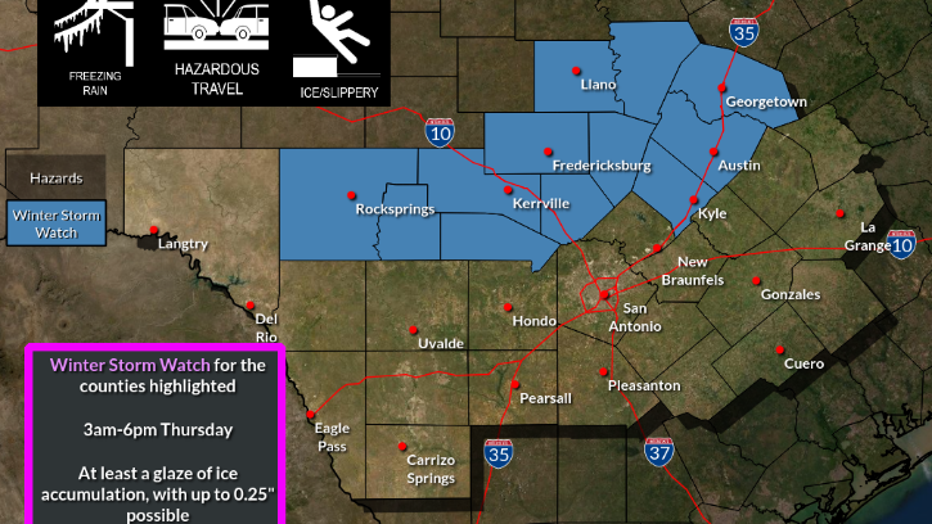 A Winter Storm Watch has been issued for this region. 