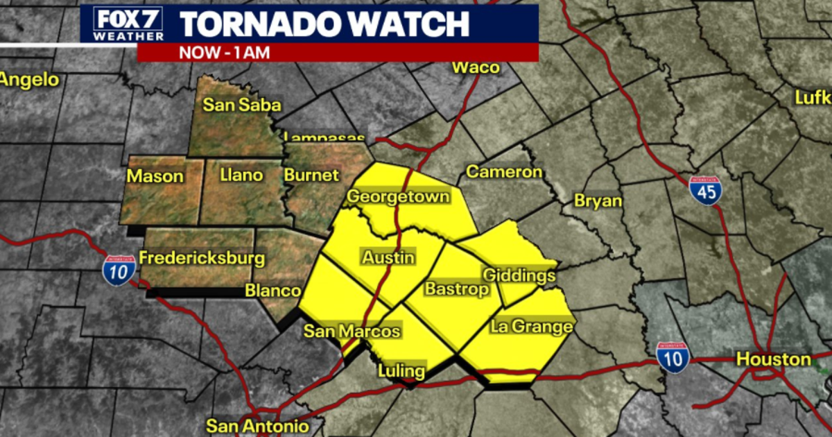 Tornado watch issued for several Central Texas counties | FOX 7 Austin