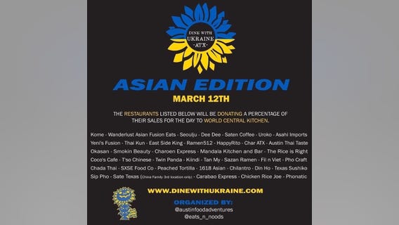 Dine with Ukraine: Austin restaurants donate to World Central Kitchen