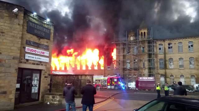 Fire erupts at historic UK mill used as 'Downton Abbey,' 'Peaky Blinders' set
