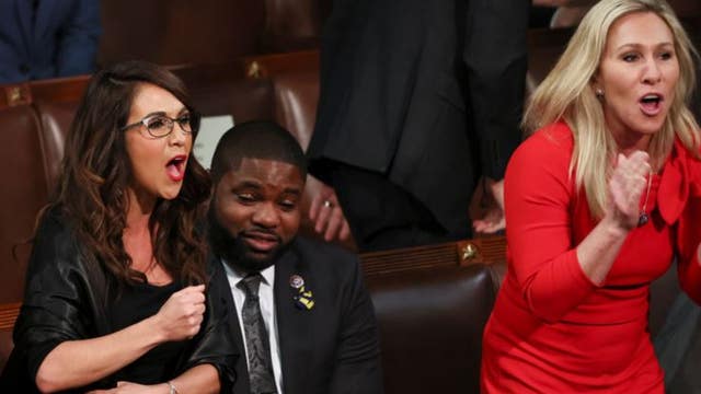 Pelosi says SOTU hecklers Boebert and Greene 'should just shut up'