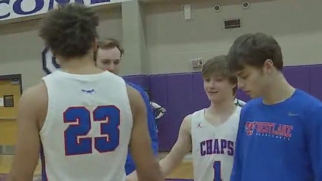 Westlake boy's high school basketball team takes on San Antonio Clark